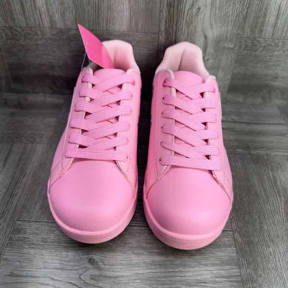 Barbie Sneakers Kids Size 3 Pink New Low Top‎ Palm Tree Barbiecore Pink Mono